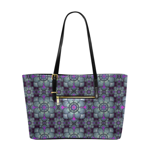 Hot Pink, teal pattern Euramerican Tote Bag/Large (Model 1656)