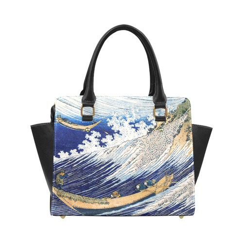 Hokusai Ocean Waves Japanese Fine Ukiyo-e Classic Shoulder Handbag (Model 1653)