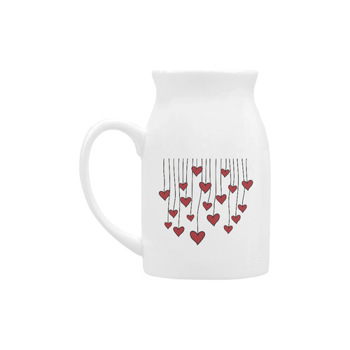 Waving Love Heart Garland Curtain Milk Cup (Large) 450ml