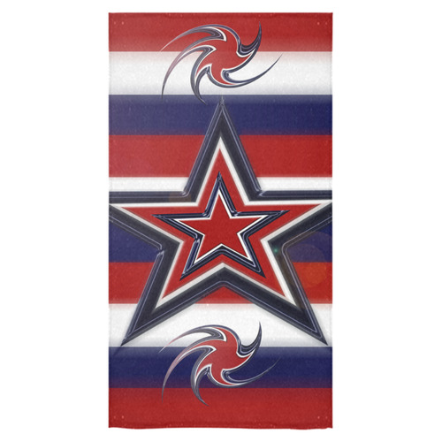 Tricolor Stars Stripes Bath Towel 30"x56"