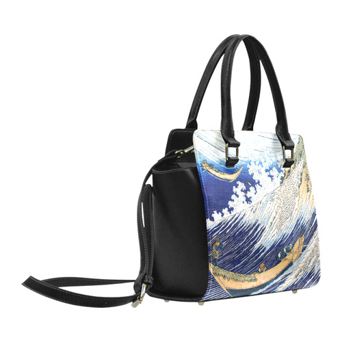 Hokusai Ocean Waves Japanese Fine Ukiyo-e Classic Shoulder Handbag (Model 1653)