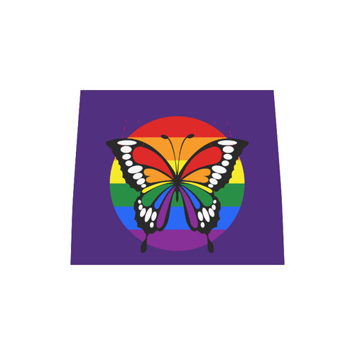 Dot Rainbow Flag Stripes Butterfly Silhouette Boston Handbag (Model 1621)