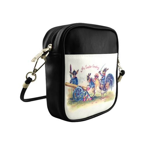 Easter Bunny War Funny Vintage Sling Bag (Model 1627)