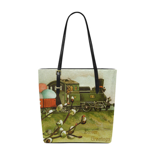 Vintage Easter Egg Train Bunnies Euramerican Tote Bag/Small (Model 1655)