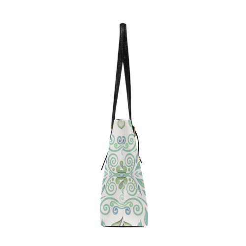 Blue and Green watercolor pattern Euramerican Tote Bag/Large (Model 1656)