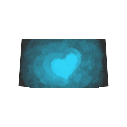 Blue Fluffy Heart, Valentine Euramerican Tote Bag/Large (Model 1656)