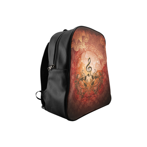Music, clef on antique design School Backpack (Model 1601)(Small)
