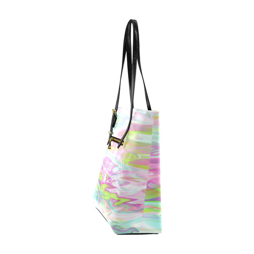 Pastel Iridescent Marble Waves Pattern Euramerican Tote Bag/Small (Model 1655)