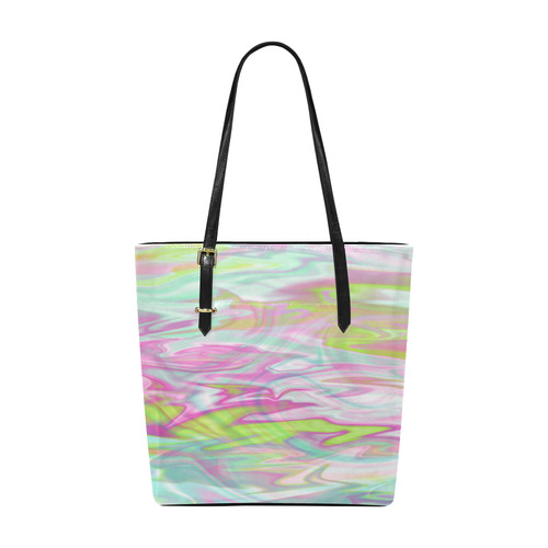 Pastel Iridescent Marble Waves Pattern Euramerican Tote Bag/Small (Model 1655)