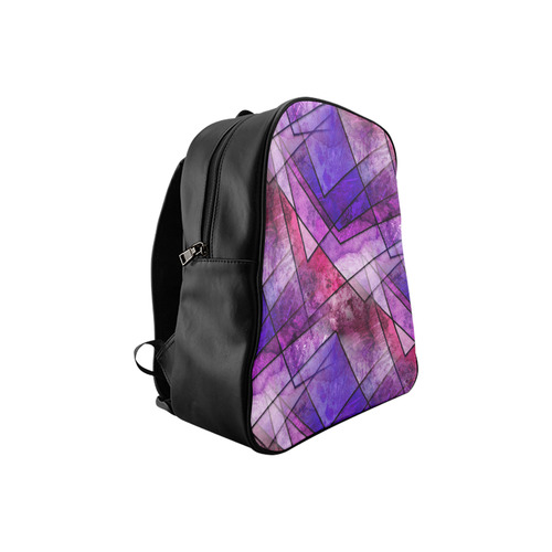 Pink Shards School Backpack (Model 1601)(Small)