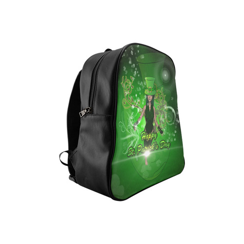 Happy St. Patrick's day School Backpack (Model 1601)(Small)