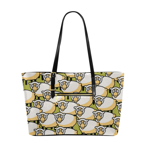 Cute Sheep Animal Art Funny Kids Euramerican Tote Bag/Large (Model 1656)