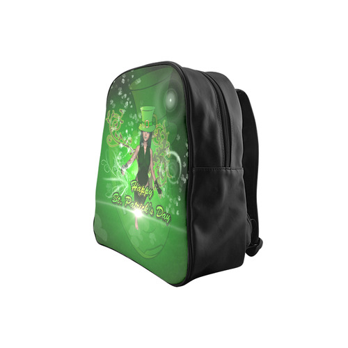 Happy St. Patrick's day School Backpack (Model 1601)(Small)