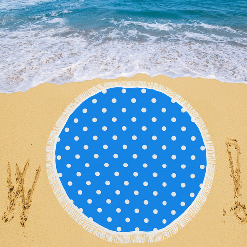 polkadots20160622 Circular Beach Shawl 59"x 59"