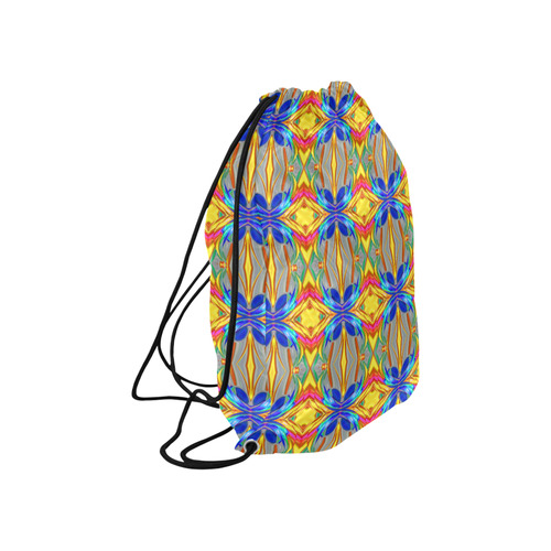 Abstract Colorful Ornament A Large Drawstring Bag Model 1604 (Twin Sides)  16.5"(W) * 19.3"(H)