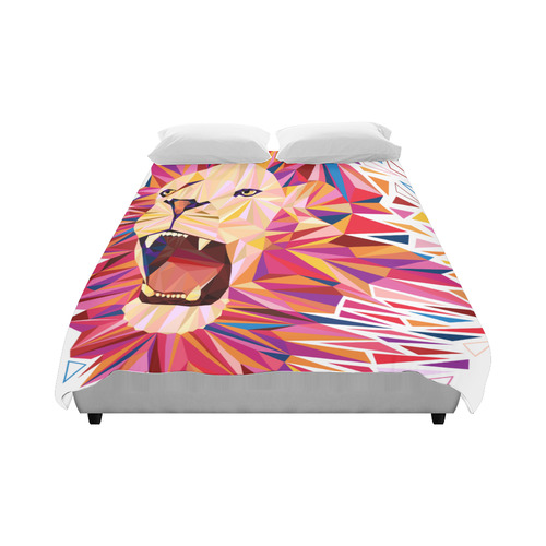 lion roaring polygon triangles Duvet Cover 86"x70" ( All-over-print)