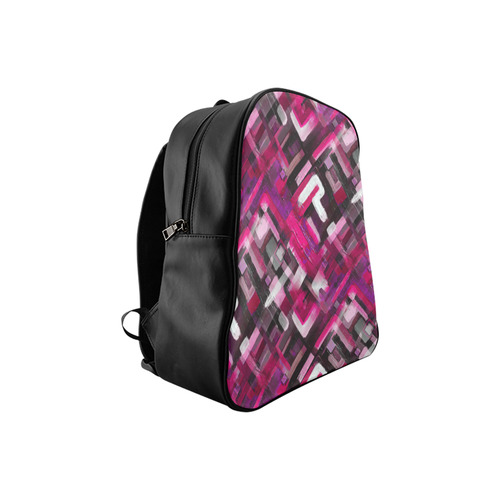 Painted Pink Punk School Backpack (Model 1601)(Small)