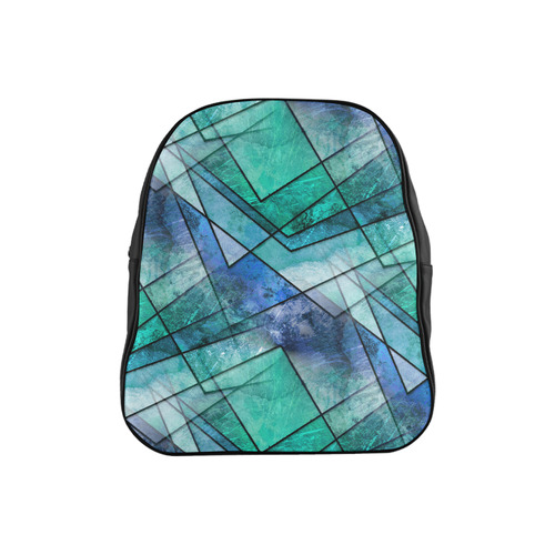 Aqua Shards School Backpack (Model 1601)(Small)