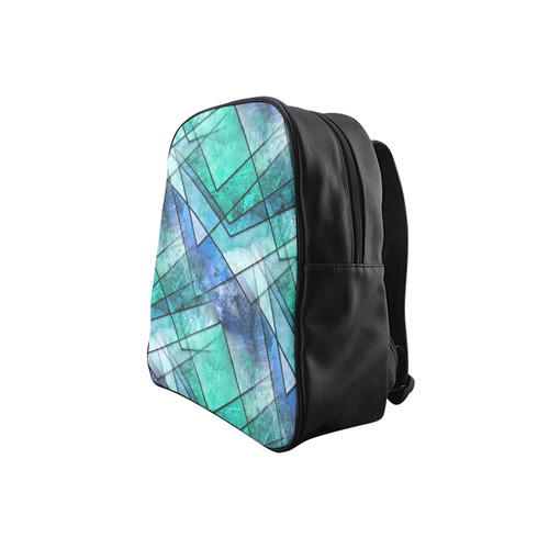 Aqua Shards School Backpack (Model 1601)(Small)