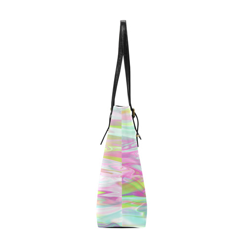 Pastel Iridescent Marble Waves Pattern Euramerican Tote Bag/Small (Model 1655)