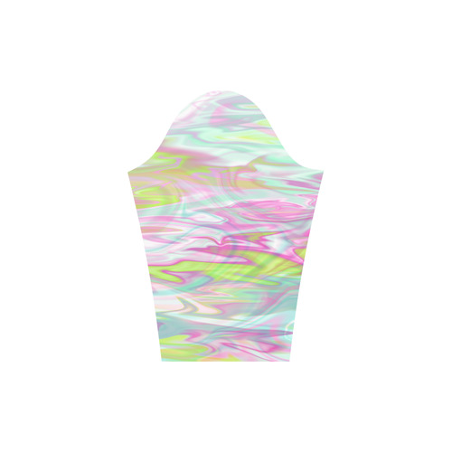 Pastel Iridescent Marble Waves Pattern Round Collar Dress (D22)