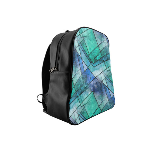 Aqua Shards School Backpack (Model 1601)(Small)