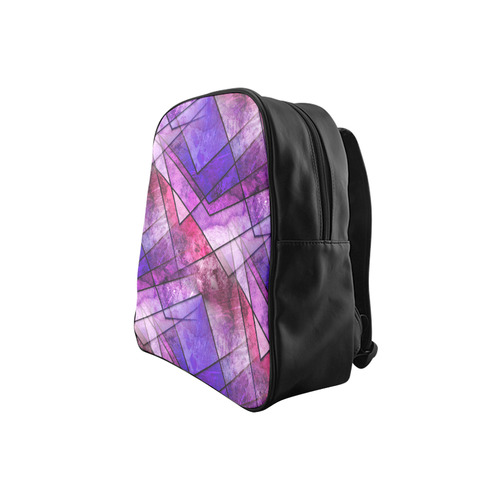 Pink Shards School Backpack (Model 1601)(Small)