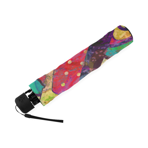 Colorful Abstract Bottles and Wine Glasses Foldable Umbrella (Model U01)