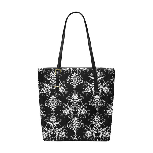 Black Damask Euramerican Tote Bag/Small (Model 1655)