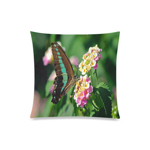 Swallowtail Butterfly Custom Zippered Pillow Case 20"x20"(Twin Sides)
