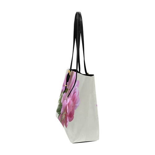 Pink Blossom Branch, , floral watercolor Euramerican Tote Bag/Large (Model 1656)