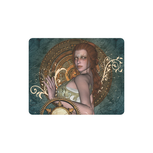 The steampunk lady with awesome eyes, clocks