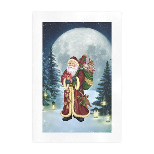 Santa Claus In The Forest - Christmas Art Print 19‘’x28‘’