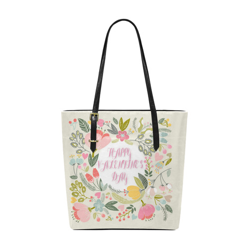Beautiful Floral Valentine's Day Pattern Euramerican Tote Bag/Small (Model 1655)