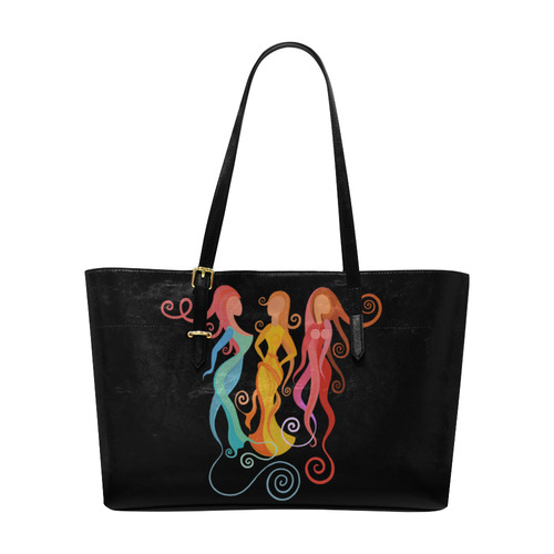 La Femme Mingle, abstract painting, women Euramerican Tote Bag/Large (Model 1656)