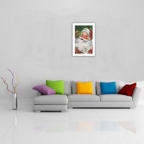 A cute Santa Claus Face - Christmas Art Print 19‘’x28‘’