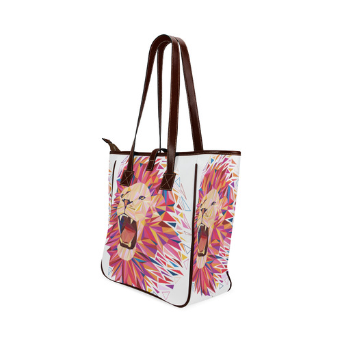 lion roaring polygon triangles Classic Tote Bag (Model 1644)