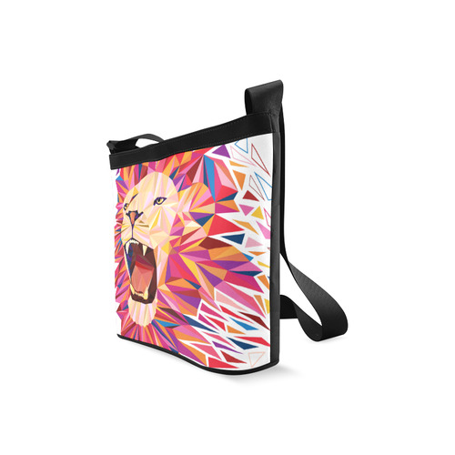 lion roaring polygon triangles Crossbody Bags (Model 1613)