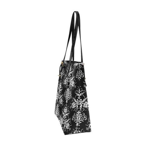 Black Damask Euramerican Tote Bag/Small (Model 1655)