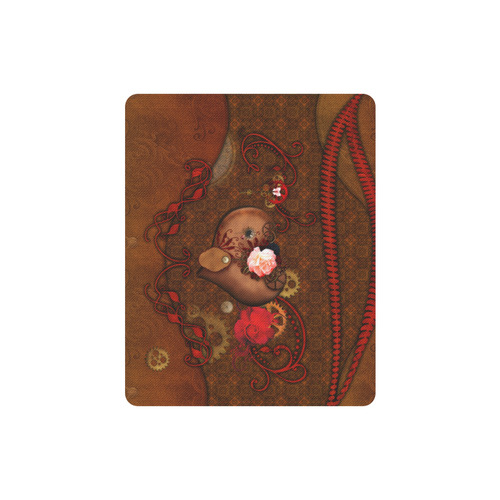 Steampunk heart with roses, valentines Rectangle Mousepad