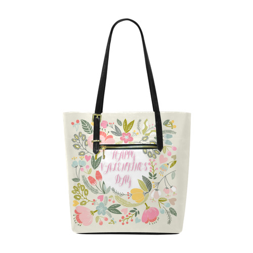 Beautiful Floral Valentine's Day Pattern Euramerican Tote Bag/Small (Model 1655)