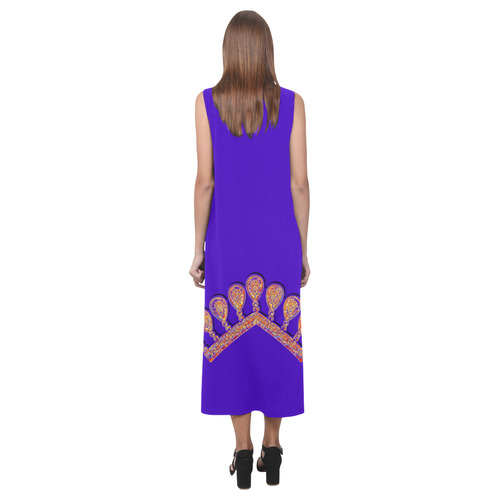 Jewelry COLLIER GARLAND Purple Orange Phaedra Sleeveless Open Fork Long Dress (Model D08)