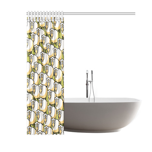 Cute Sheep Animal Art Funny Kids Shower Curtain 60"x72"