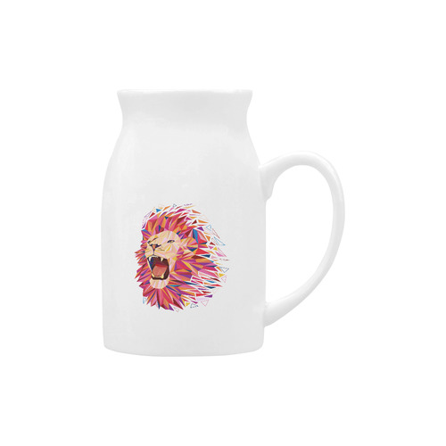lion roaring polygon triangles Milk Cup (Large) 450ml