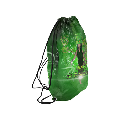 Happy St. Patrick's day Medium Drawstring Bag Model 1604 (Twin Sides) 13.8"(W) * 18.1"(H)
