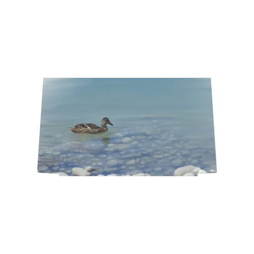 Swimming Duck, watercolor bird Euramerican Tote Bag/Large (Model 1656)