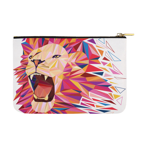 lion roaring polygon triangles Carry-All Pouch 12.5''x8.5''