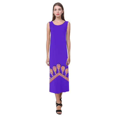 Jewelry COLLIER GARLAND Purple Orange Phaedra Sleeveless Open Fork Long Dress (Model D08)