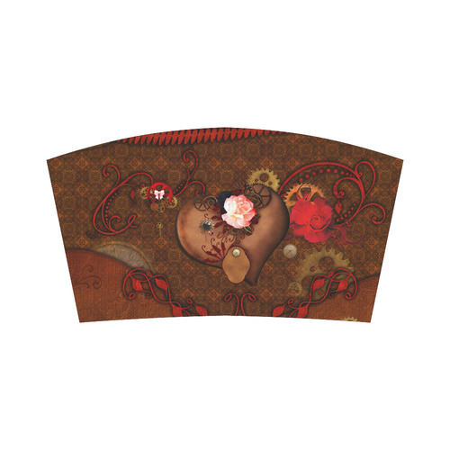 Steampunk heart with roses, valentines Bandeau Top