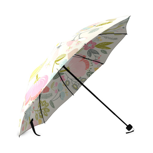 Beautiful Floral Valentine's Day Pattern Foldable Umbrella (Model U01)